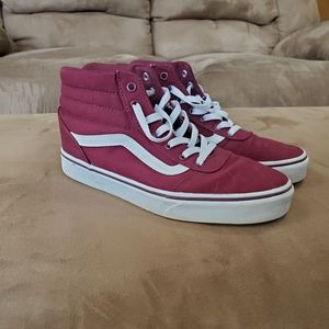 Maroon High Top Vans